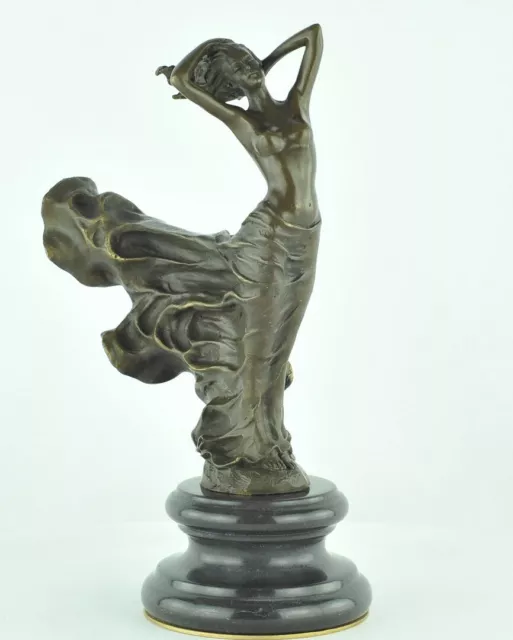 Estatua Bailarín Sexy Art Deco Estilo Art Nouveau Estilo Bronce sólido