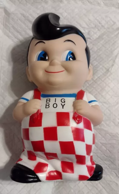 1970'S Big Boy Hard Plastic Bank With Stopper 8" Tall