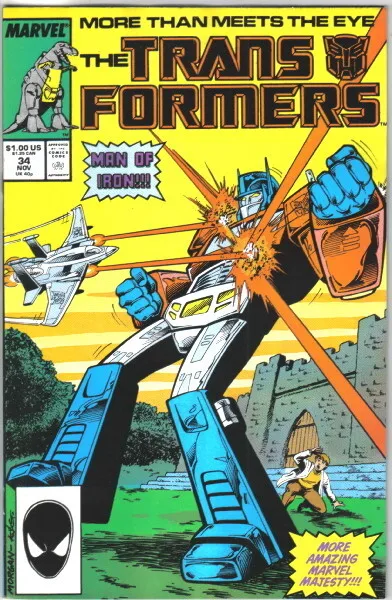 The Transformers Comic Book #34 Marvel Comics 1987 FINE NEW UNREAD