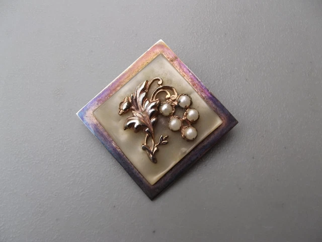 Broche Ancienne LEA STEIN - Rose En Rhodoïd, Années 1960/70 - Diamètre 5,6 Cm