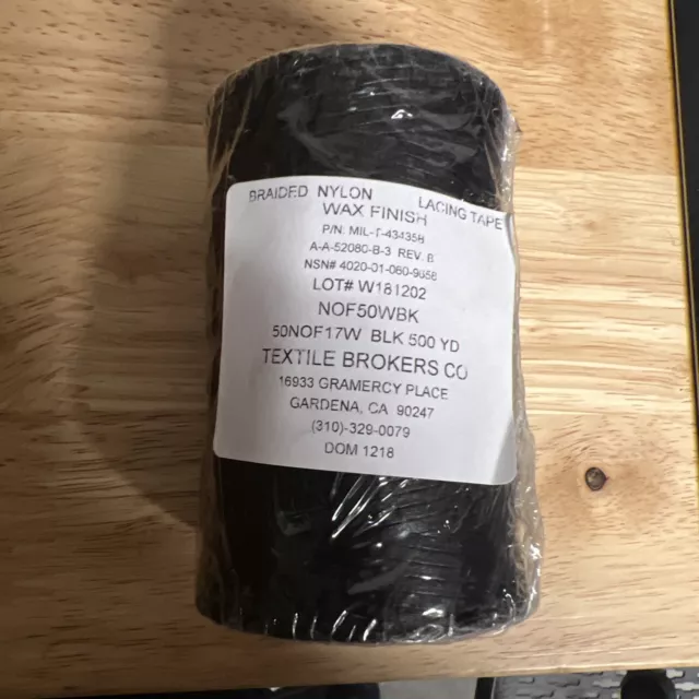 Braided Nylon Lacing Tape (wax Finish)