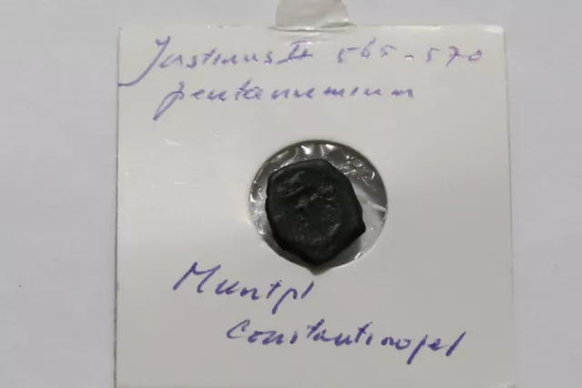 BYZANTINE Justin II (565-578). Æ MIBE 45; DOC 60a; Sear 363 B34 ZU17