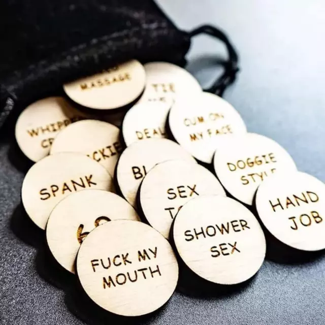 20X Funny Tokens Funny Wooden Valentines Ornaments Sex Gift Romantic Funny Y6K1