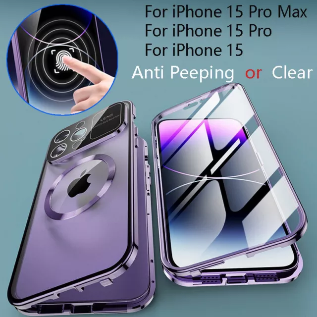 Clear 360 Full body Case For iPhone 15 14 Pro Max 13 12 Magnetic Magsafe Cover