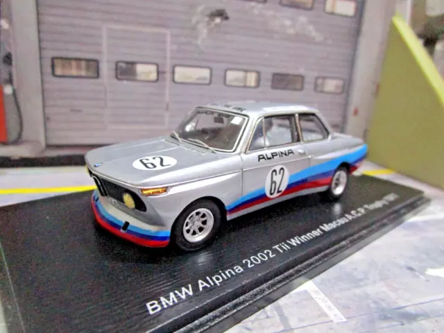 BMW 2002 Alpina Tii Touringcar Winner Macau Trophy 1977 #62 P.  Lo Spark 1:43