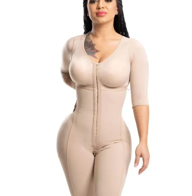POST SURGICAL FULL Body Shaper Scuplting Girdle Arms, Built-In Bra