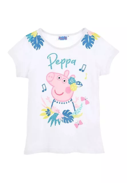 Peppa Wutz Pig "Aloha" T-Shirt Kinder Mädchen Kurzarm-Shirt Oberteil