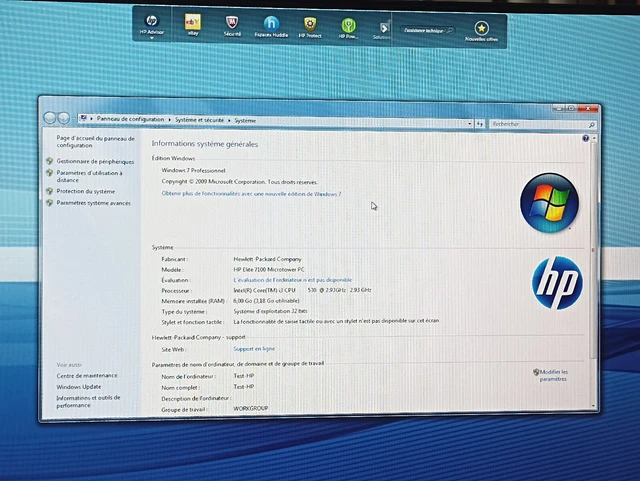 Carte Mere HP MS-7860 ver 2.0 + Intel Pentium G3250 3.2Ghz