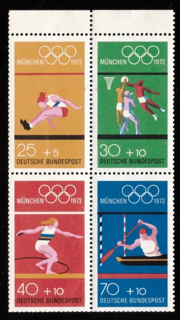 Bund, Olympiamarken 1972, Markenheftchen -BLatt 22, postfrisch