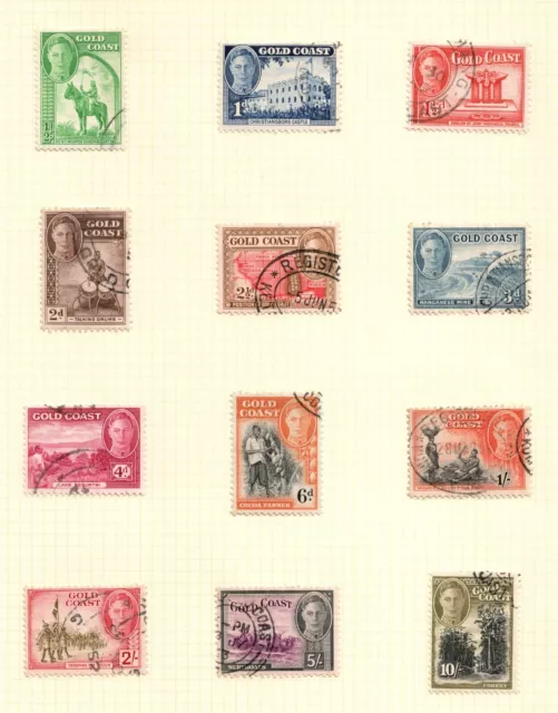 1948 GVI Gold Coast set SG 135 - 146 Used