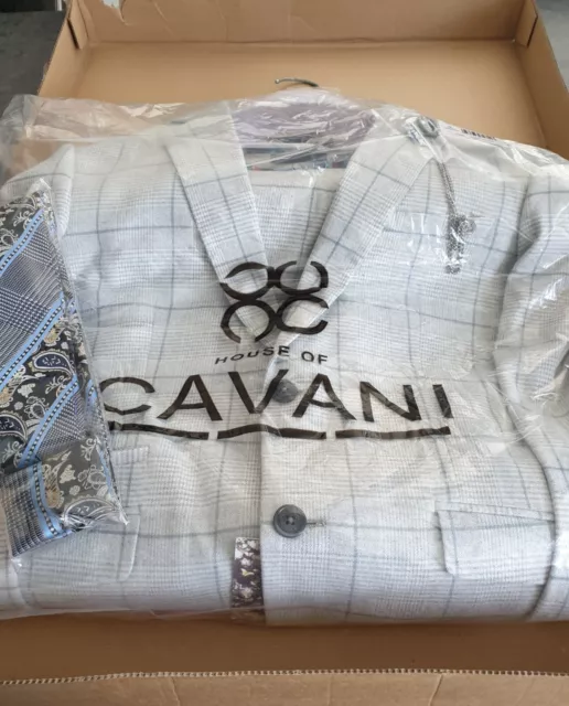 Brand New Mens House of Cavani 3 Pce Suit & Tie  36 /32 Prom / Wedding Cost £270