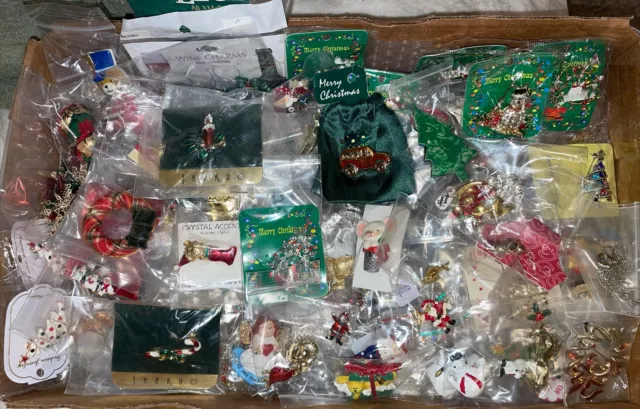 Vintage and Costume Jewelry Christmas Lot