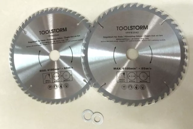 **2PC Circular Saw Blades 254mm TCT 48T,60Teeth 30MM BORE With BUSH 25.4/20/16