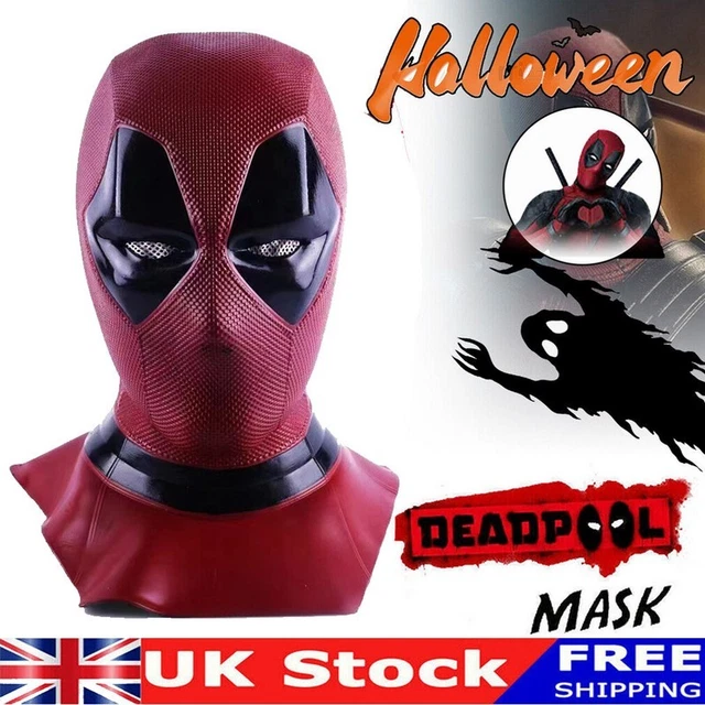 DEADPOOL 3 HELMET Latex Mask Cosplay Unisex Halloween Full Face Mask ...