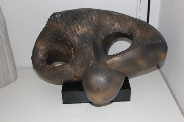 Abstract Earthenware Sculpture George Kennedy Listed Chicago Artist Biomorphic