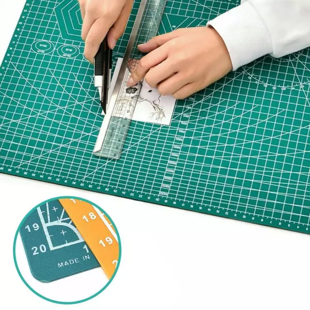 3 Pcs fabric cutting board Paper Cut Gridlines Cutting Mat Rotating Board