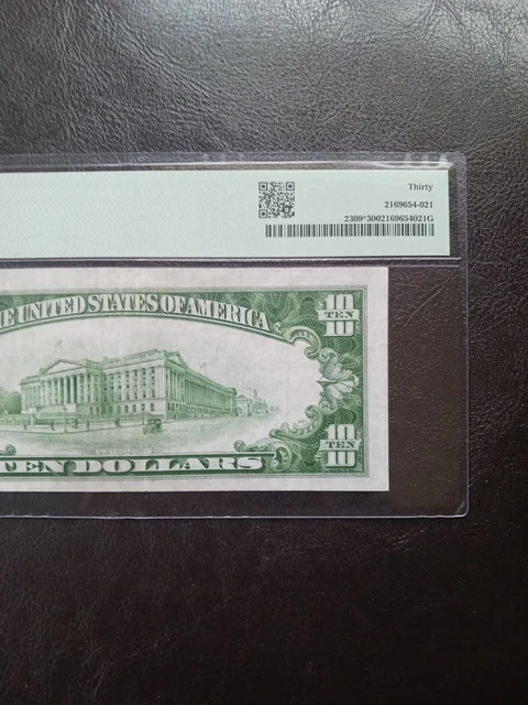 $10 1934 A STARNOTE(( NORTH AFRICA )) Silver Certificate pmg 30 7