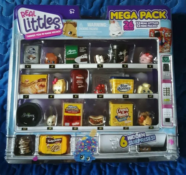 NEW Shopkins Real Littles Snack Time Cart Mega Pack 26 Pcs Pink Marshmallow