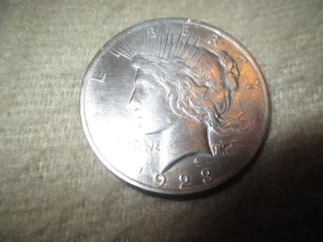 1928 Silver peace dollar cleaned