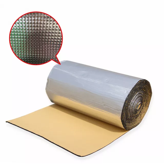 10mm Car Door Hood Mat Sound Deadener Heat Insulation Adhesive Mat 100*100cm Set