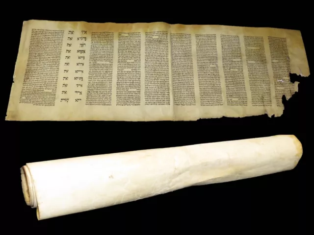 Antique Esther Scroll Megillah Purim On parchment from Poland Ca1800 Judaica