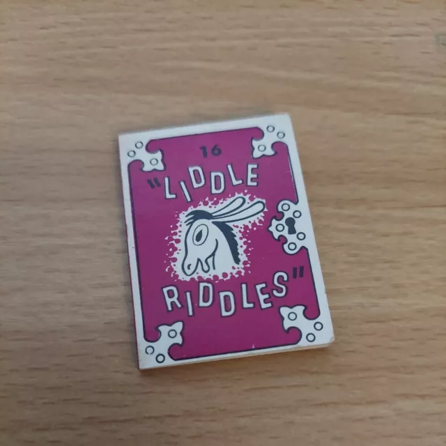 Vintage Cracker Jack Toy Prize LIDDLE RIDDLES Miniature Book