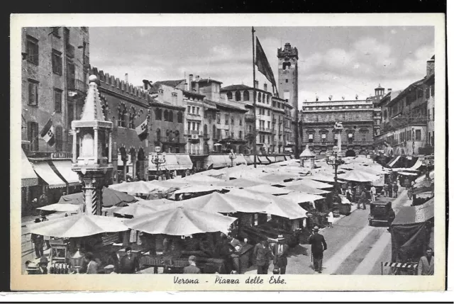 VERONA (875) - VERONA Piazza delle Erbe (con Mercato) - Fp/Non Vg