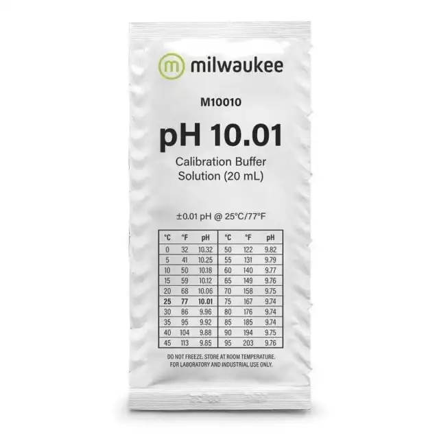 Solution / Sachet d'étalonnage Milwaukee pH 10.01 20ml (MA10010)