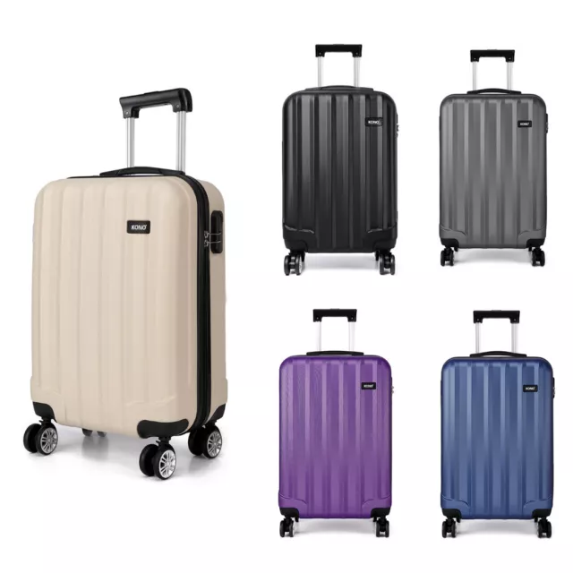20Inch ABS Small Carry On Suitcase Hard Shell 4 Wheels Hand Cabin Travel Luggage