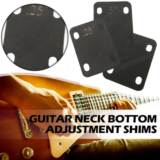 3pcs Neck Shims Guitar Neck Spacer Plastic Electric 0.25 0.5 1 Degree Neck Plat{