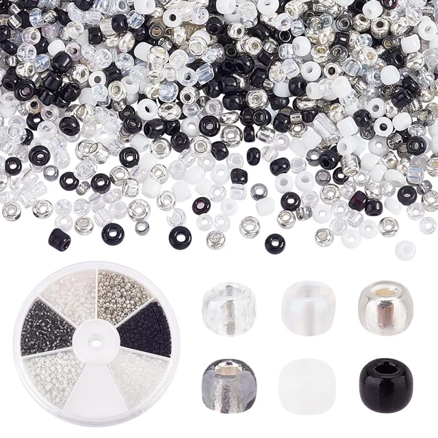2000 Perline Di Vetro Bianco 3mm - Foro 1mm Per Bigiotteria Fai Da Te - Foto 12