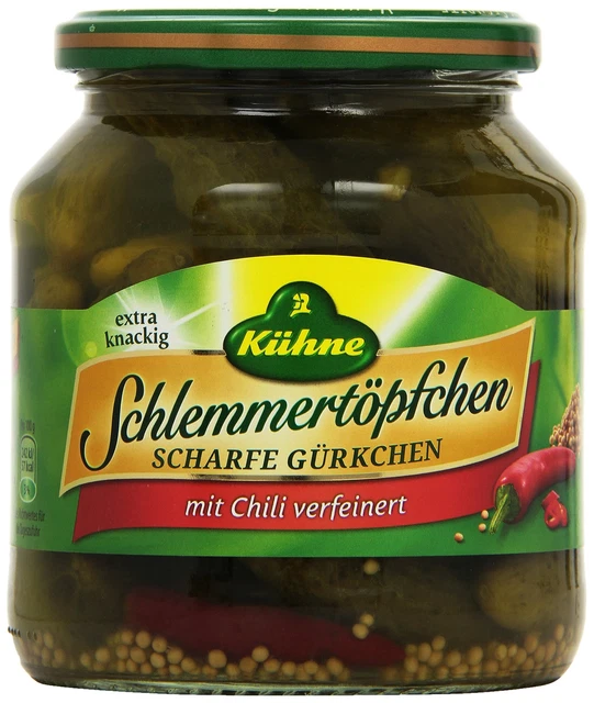 Tegut cetrioli cornichons vasetti affilati ciumetti 4x 530 g NUOVI MHD 12/25