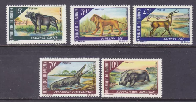 Dahomey Benin 245-49 MNH 1968 Various African Animals Full 5 Stamp Set VF