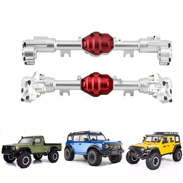 Steel Axle Housing For Axial Capra 1.9 UTB Crawler - Front & Rear Set, Increases Ground Clearance