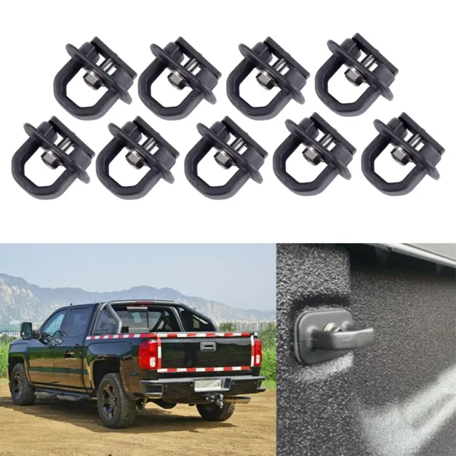 9 PCS Tie Down Anchor Truck Bed Side Wall Anchors Fit for GMC Chevy Silverado