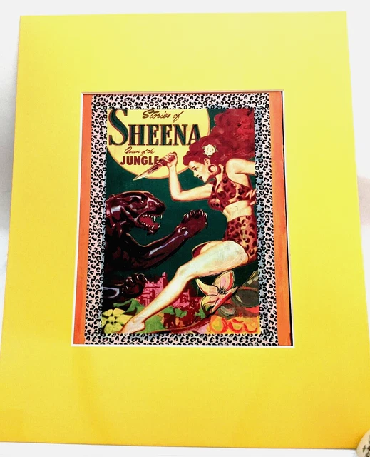 Vintage Halloween Original Art Mixed Media Sheena of the Jungle 1930’s- Style