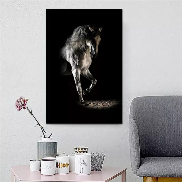 Black Horse Modern Art Animal Canvas Painting Canvas Wall Art Poster & Print Art