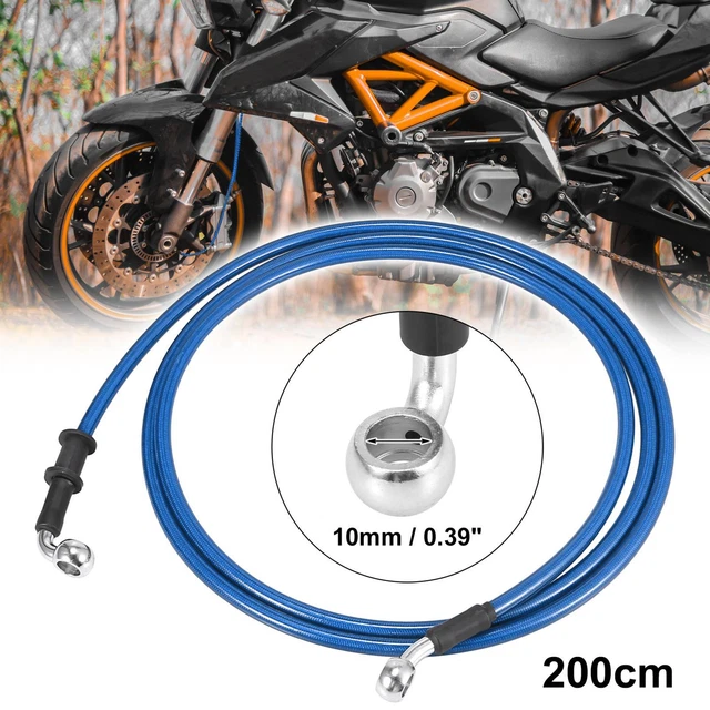 Tubo olio frizione freno moto universale 200 cm 78,74" linea tubo idraulico blu