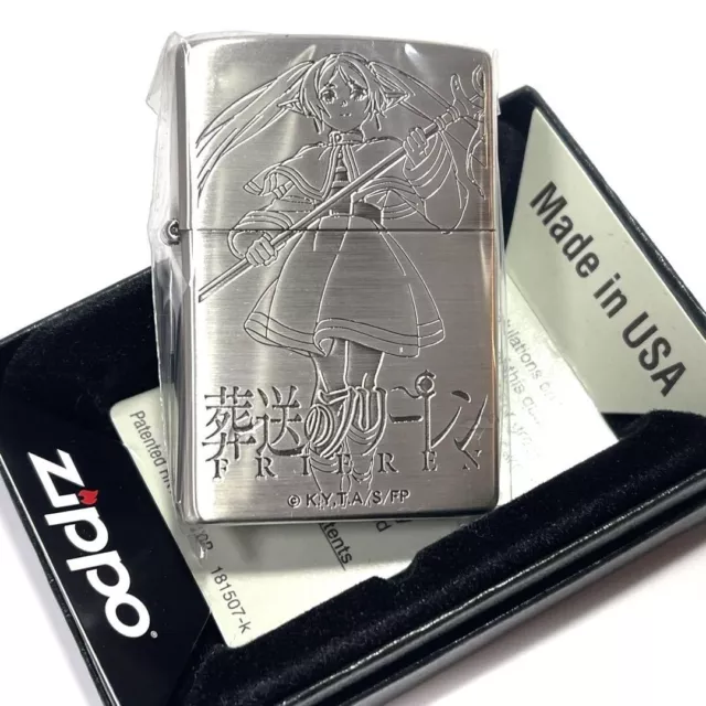 Zippo Frieren Beyond Journey’s End Silver Regular Case Oil Lighter Japan