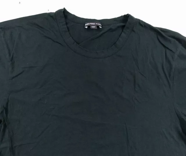 James Perse Shirt Mens 4 Black Luxe Lotus Jersey Crewneck Short Sleeve Adult 2