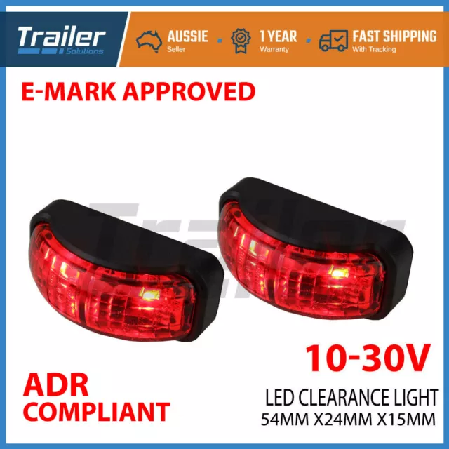 Led Clearance Lights Side Marker Lamp Red Trailer Truck Caravan Multi Volt Light