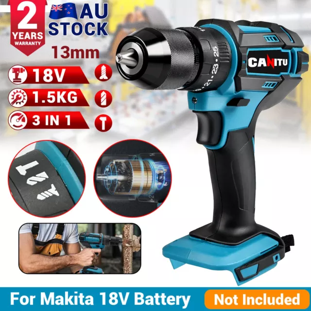 Cordless Drill Combi Driver Hammer Electric Screwdriver For Makita 18V Battery