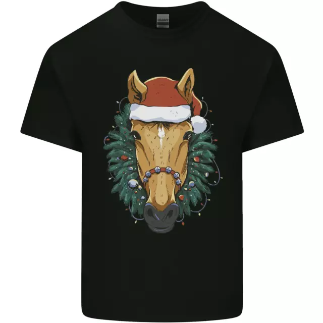 A Christmas Horse Equestrian Kids T-Shirt Childrens