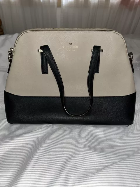 Kate Spade Cedar Street Maise Crossbody Shoulder Satchel Tan and Black