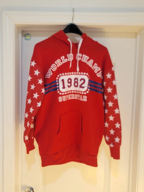 Womens Hoodie Love Red World Champ Superstar 1982