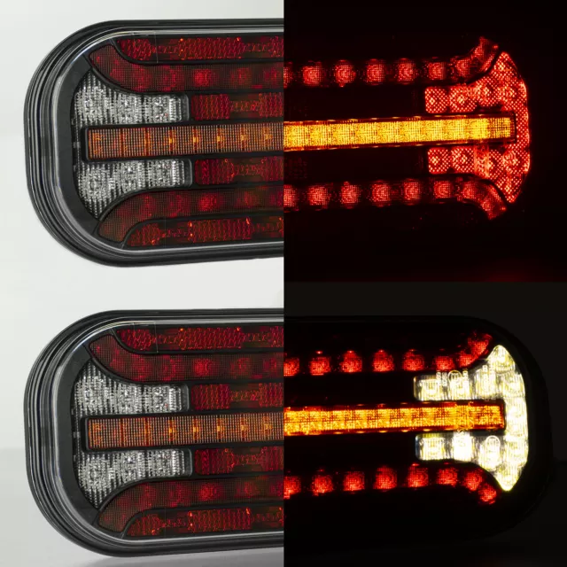 LED Rückleuchte L/R Blinker Lauflicht (6 Funktionen) 236 x 104mm LKW ,  80,92 €