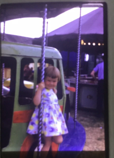 Child (Gillian) On Fairground Ride 1960’s: Kodak 35mm Slide A39