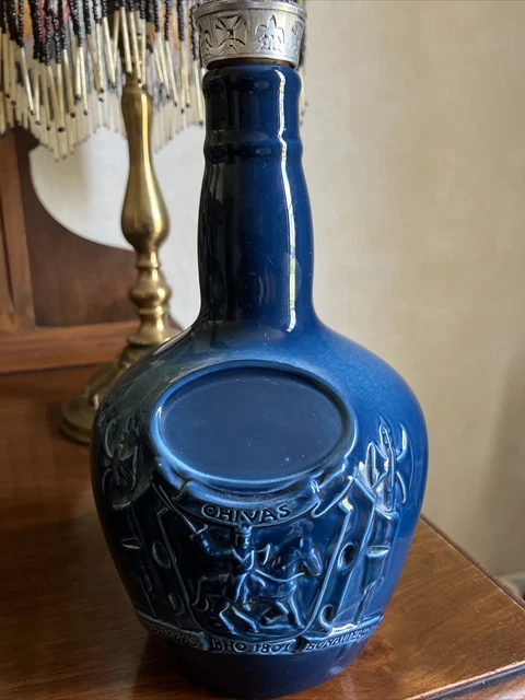 Spode Blue Bottle Chivas Brothers Aberdeen Empty Liquor Bottle 70.CL