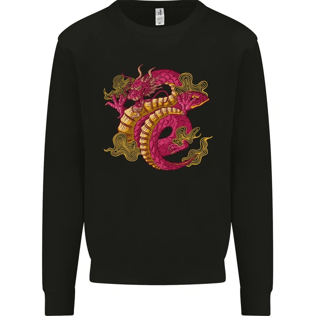 Un Cinese Dragon Uomo Felpa Maglione
