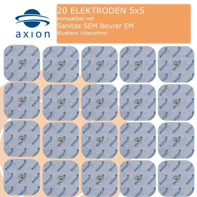 20 TENS Elektroden Sanitas SEM40 42 43 44 Beurer kompatibel Nachkaufset v. axion